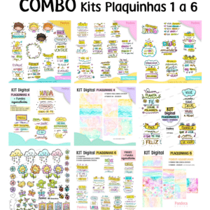 COMBO Kits Plaquinhas 1 ao 6