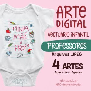 Arte Digital Vestuário Infantil Professores